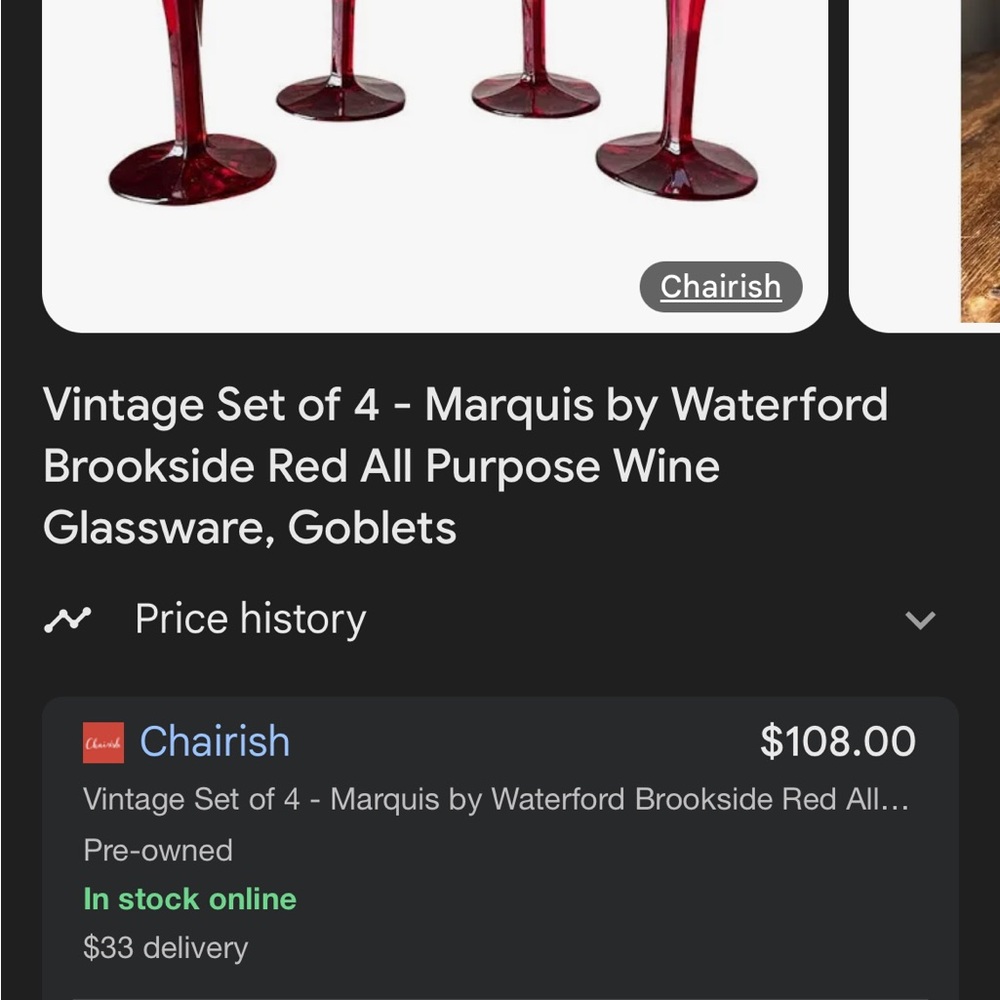 Marquis by Waterford Brookside Red All Purpose Glass Set of 4 - Picture 5 of 7